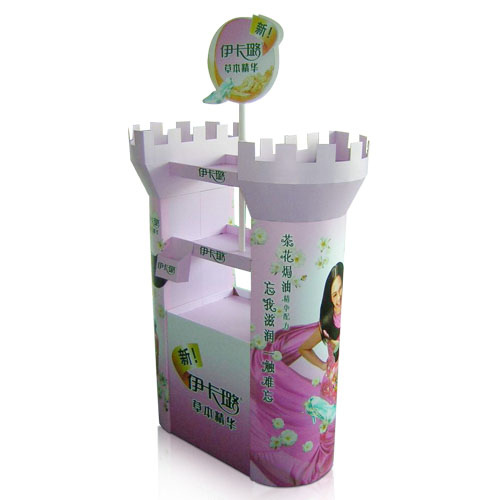 Portable Paper POP Cardboard Display Shelf China Supplier