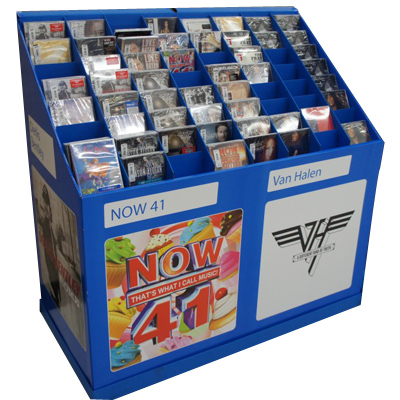 Cardboard Advertising Magazine Dump Bins Displaying Units