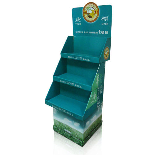 Grocery Store Free Standing Display Units Cardboard Shelf