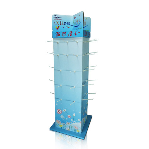 Rotation Advertising Sidekick Corrugated Cardboard Hook Displays