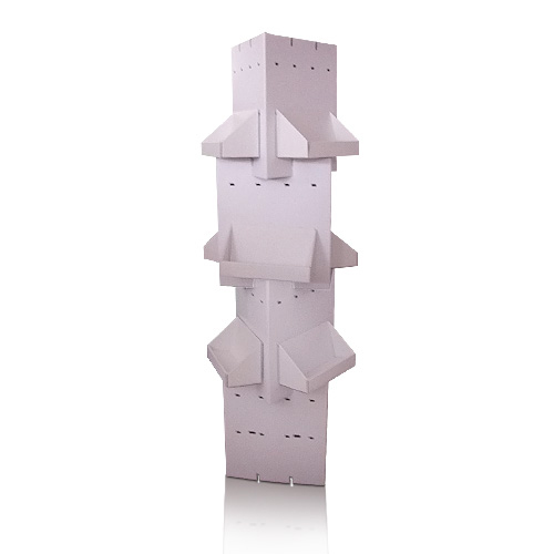 Rotating Supermarket Portable Cardboard Floor Display Shelf